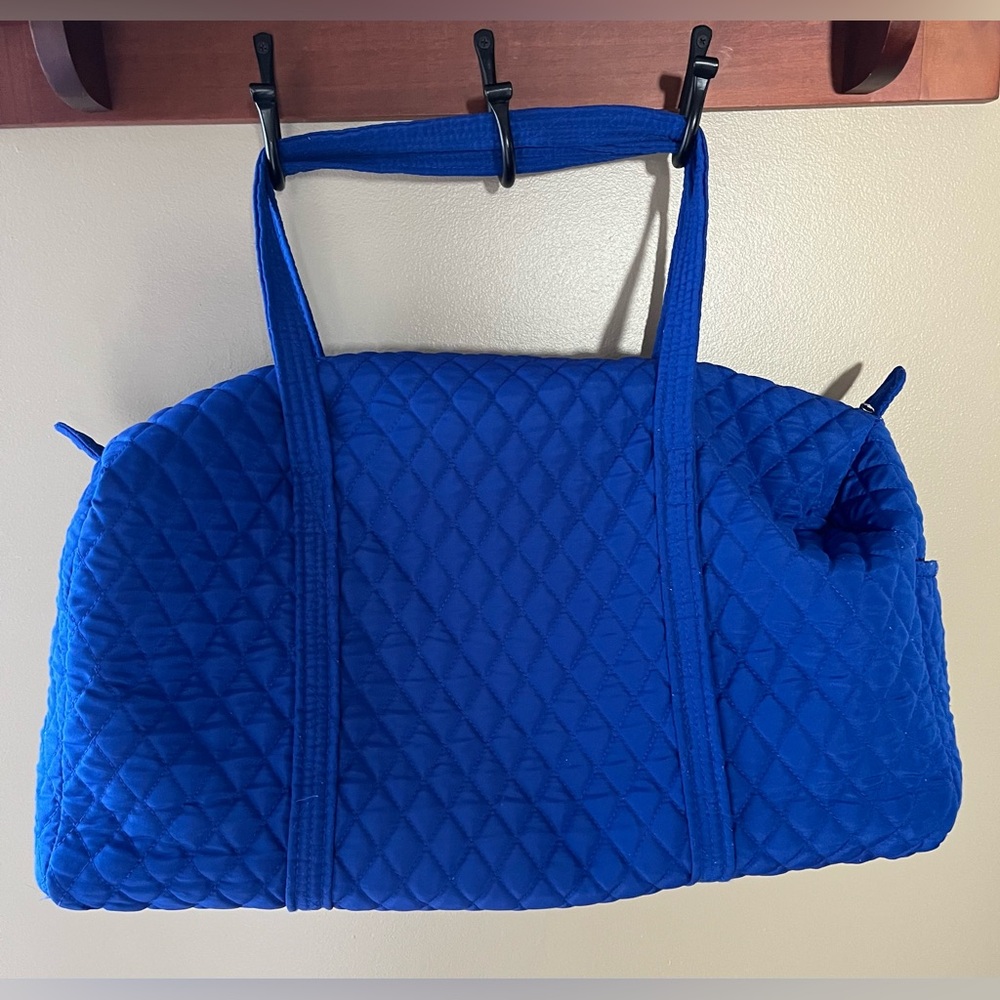 Blue Quilted Travel Bag
